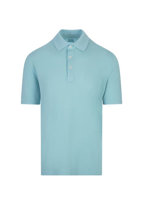 FEDELI Polo In Leggero Piquet Di Cotone Turchese - FEDELI