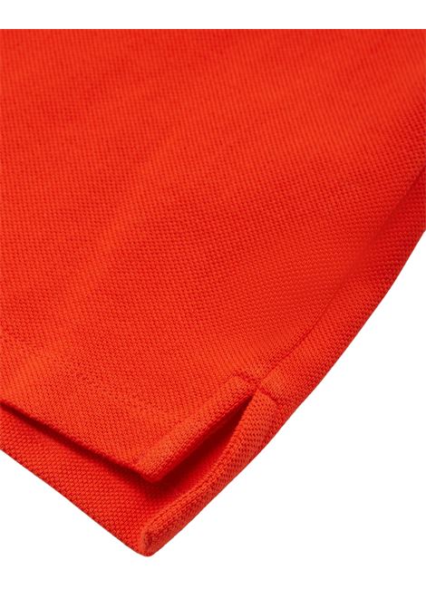 FENDI KIDS Polo In Piquet Di Cotone Rosso Gesso Con Bollo Bianco - FENDI KIDS