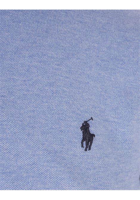 RALPH LAUREN Polo In Piquet Slim-Fit Azzurra - RALPH LAUREN