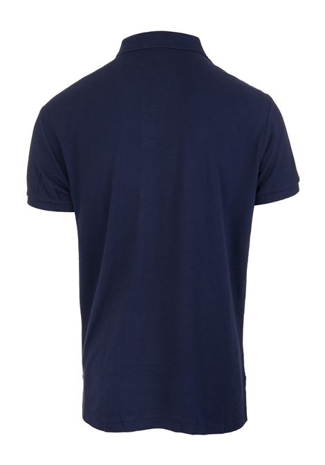RALPH LAUREN Polo In Piquet Slim-Fit Blu Navy E Rossa - RALPH LAUREN