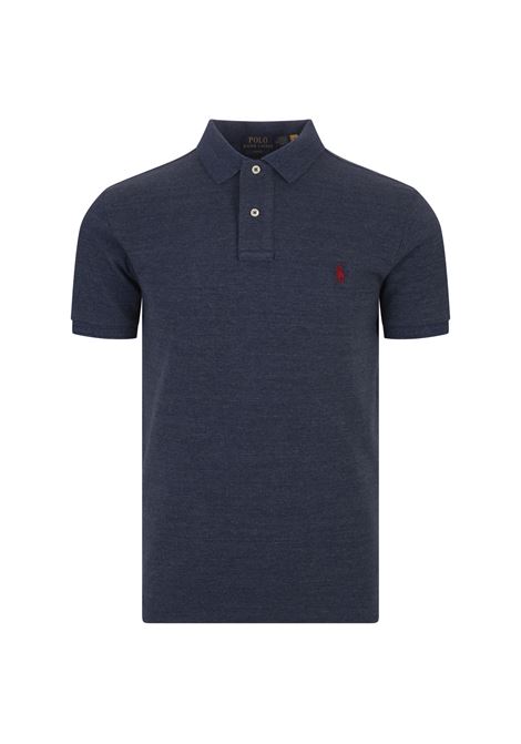 RALPH LAUREN Polo In Piquet Slim-Fit Blu - RALPH LAUREN