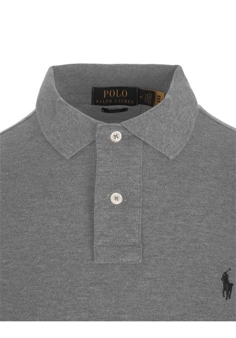 RALPH LAUREN Polo In Piquet Slim-Fit Grigia - RALPH LAUREN