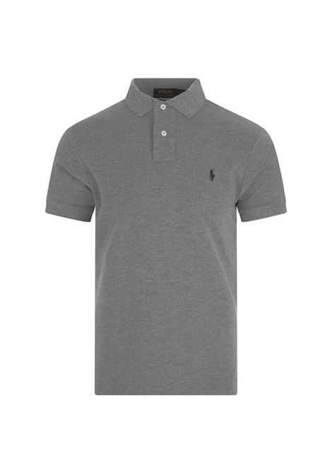 RALPH LAUREN Polo In Piquet Slim-Fit Grigia - RALPH LAUREN