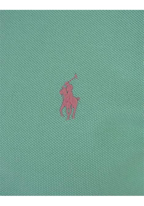 RALPH LAUREN Polo In Piquet Slim-Fit Verde Tramonto E Rosa - RALPH LAUREN