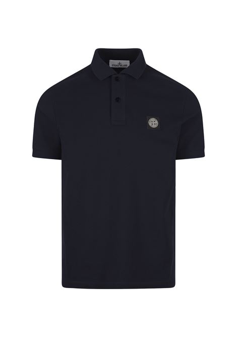STONE ISLAND Polo Slim Fit In Piquet Blu Navy - STONE ISLAND