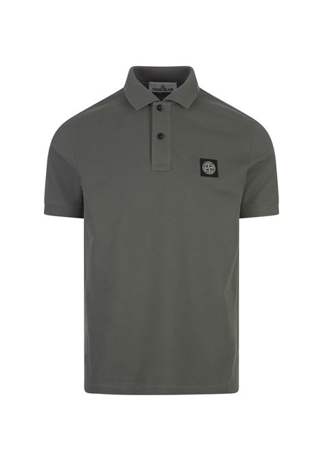 STONE ISLAND Polo Slim Fit In Piquet Verde - STONE ISLAND