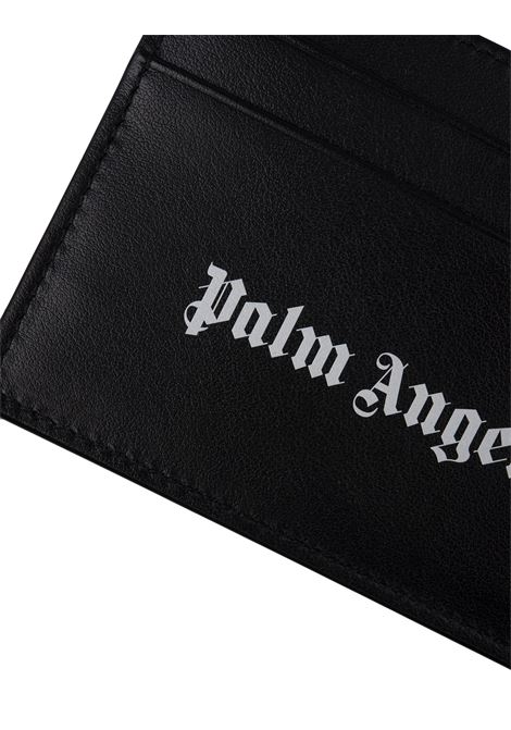 PALM ANGELS Portacarte In Pelle Nera Con Stampa Logo - PALM ANGELS