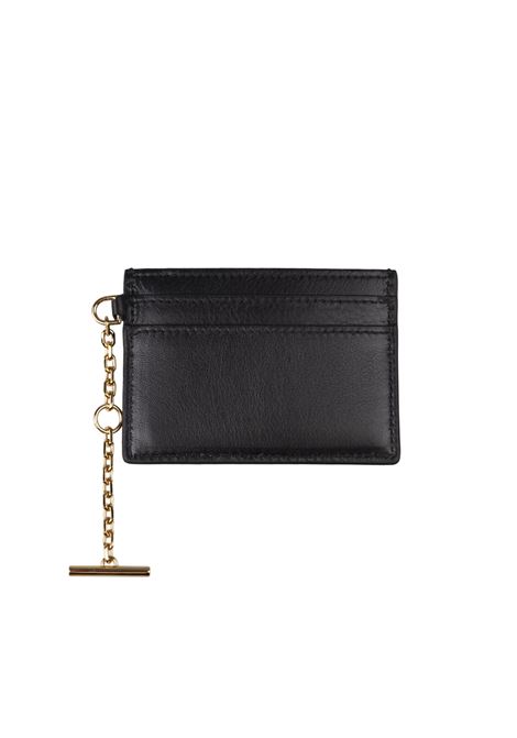 ALEXANDER MCQUEEN Portacarte Sling In Nero E Oro - ALEXANDER MCQUEEN