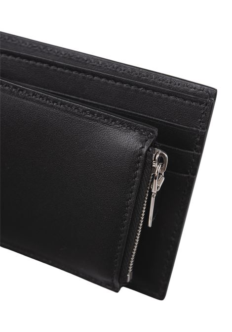 ALEXANDER MCQUEEN Portafoglio Bi-Fold Nero Con Logo - ALEXANDER MCQUEEN
