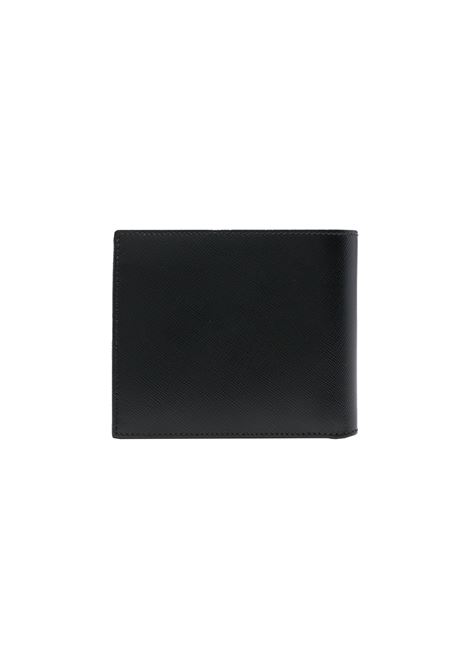 KITON Portafoglio Bi-Fold Nero Con Logo Argentato - KITON