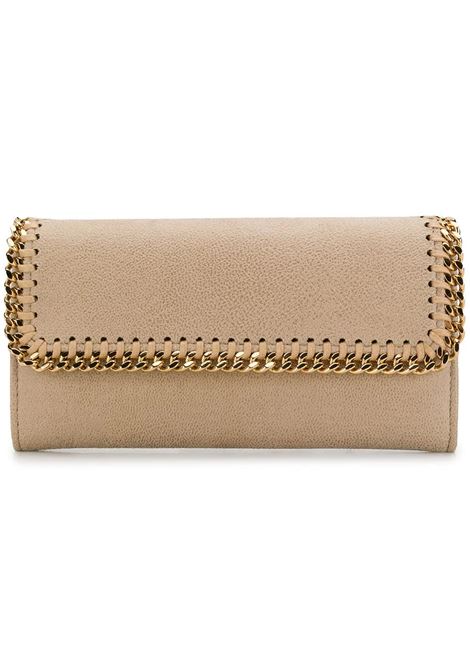 STELLA MCCARTNEY Portafoglio Continental Falabella Butter Cream e Oro - STELLA MCCARTNEY