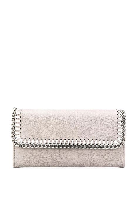 STELLA MCCARTNEY Portafoglio Continental Falabella Grigio Chiaro e Argento - STELLA MCCARTNEY