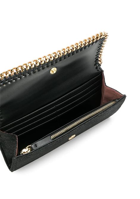 STELLA MCCARTNEY Portafoglio Continental Falabella Nero E Oro - STELLA MCCARTNEY