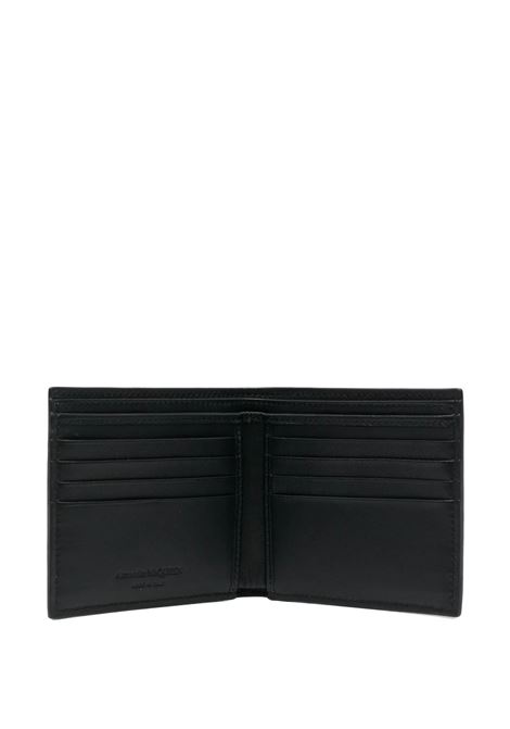 ALEXANDER MCQUEEN Portafoglio McQueen Graffiti Nero E Bianco - ALEXANDER MCQUEEN