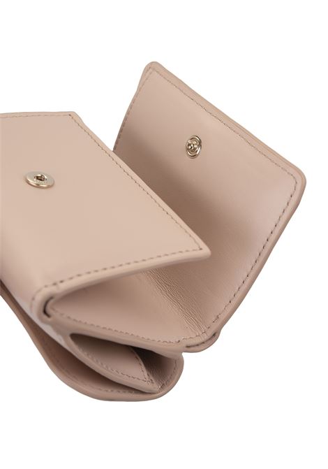 CHLOÉ Portafoglio Tri-Fold Chloé Sense Mini In Pelle Morbida Cement Pink - CHLOÉ