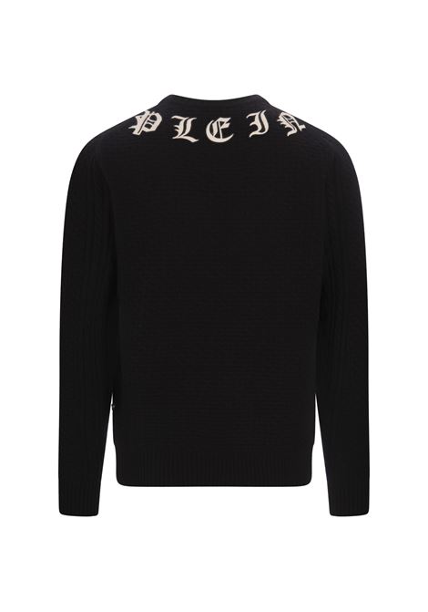 PHILIPP PLEIN Pullover A Giricollo Nero In Wool & Cashemere - PHILIPP PLEIN