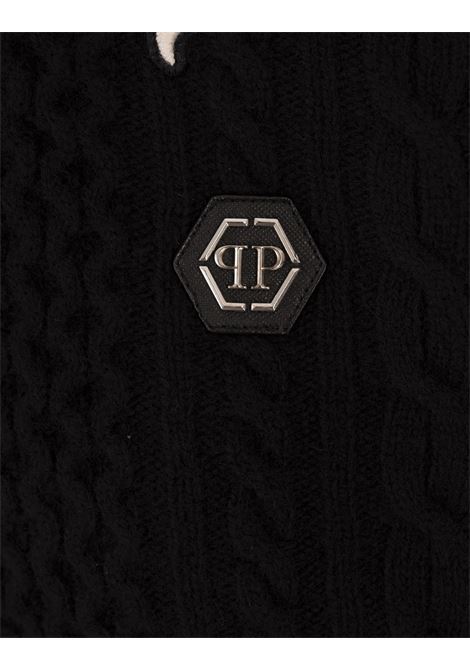 PHILIPP PLEIN Pullover A Giricollo Nero In Wool & Cashemere - PHILIPP PLEIN
