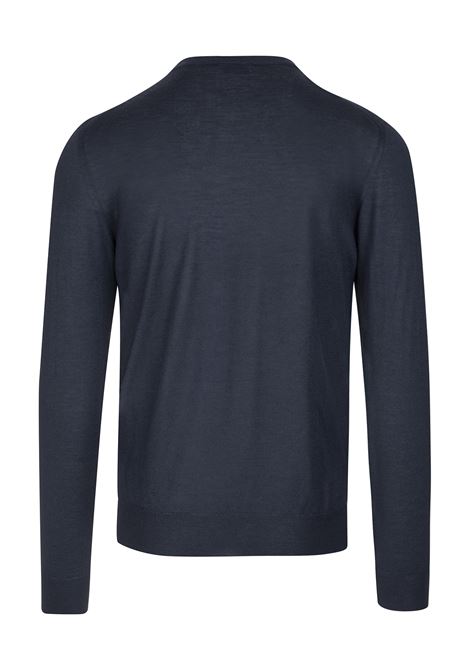 FEDELI Pullover Arg. In Cashmere E Seta Blu Notte - FEDELI