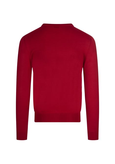 FEDELI Pullover Argentina In Seta E Cashmere Rosso - FEDELI