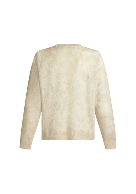 ETRO Pullover Beige Con Motivo Paisley Intarsiato - ETRO