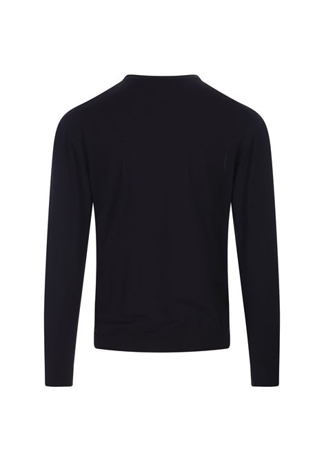 FEDELI Pullover Con Scollo A V In Lana Blu Navy - FEDELI