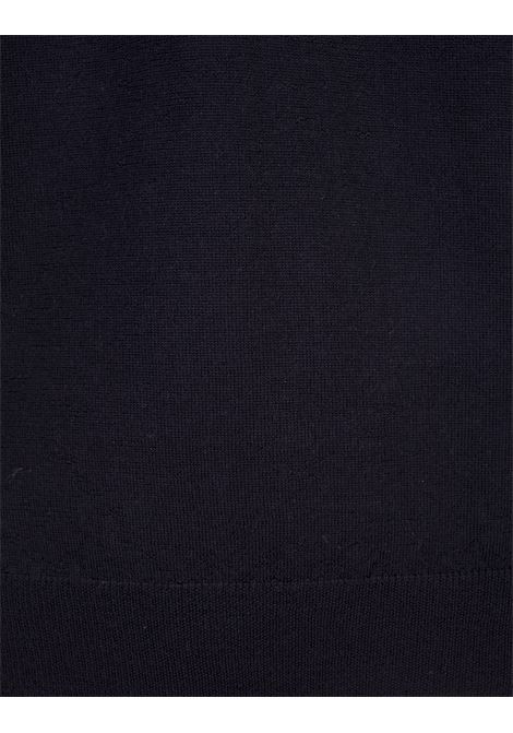 FEDELI Pullover Con Scollo A V In Lana Blu Navy - FEDELI