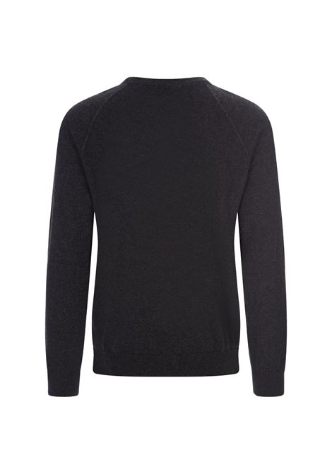 FEDELI Pullover Girocollo In Cashmere Antracite - FEDELI