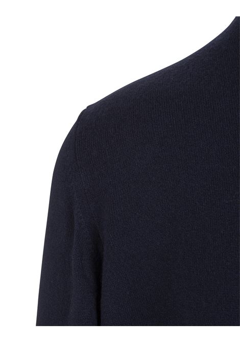 FEDELI Pullover Girocollo In Cashmere Blu Scuro - FEDELI