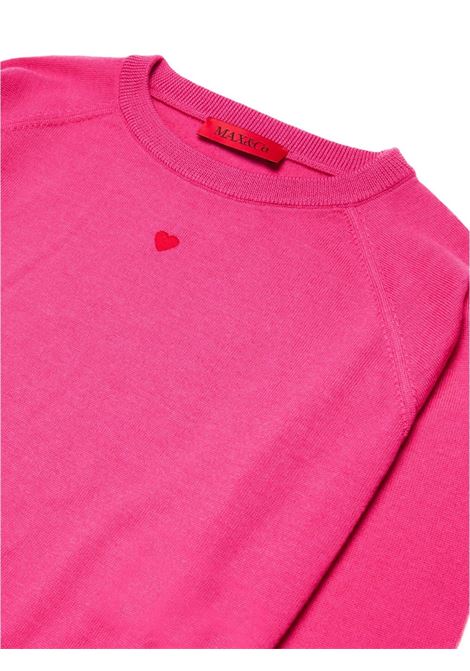 MAX&CO. KIDS Pullover In Lana Fucsia Con Cuore - MAX&CO. KIDS