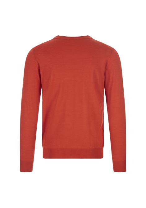 FEDELI Pullover In Seta E Cashmere Arancione - FEDELI