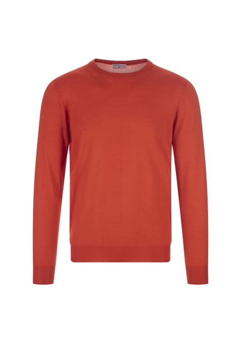FEDELI Pullover In Seta e Cashmere Arancione - FEDELI