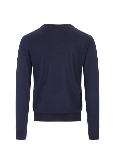 FEDELI Pullover Millionaire In Cashmere Blu Navy - FEDELI