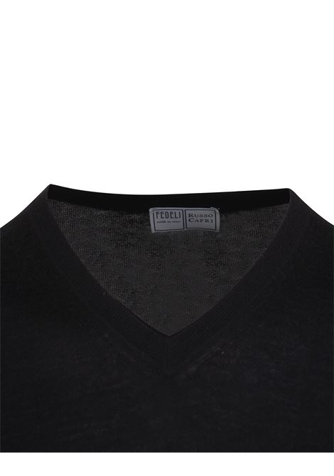 FEDELI Pullover Millionaire In Cashmere Nero - FEDELI