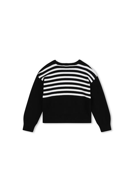 GIVENCHY KIDS Pullover Nero Con Motivo 4G E Motivo A Righe - GIVENCHY KIDS