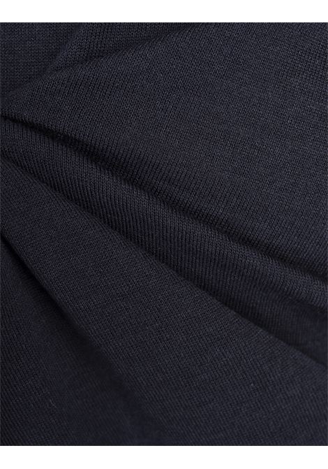 KITON Pullover Scollo A V In Seta E Cashmere Blu - KITON