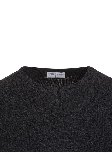 FEDELI Pullover Slim Fit In Cashmere Antracite - FEDELI