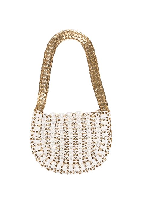 RABANNE Borsa Moon 1969 In Oro/Bianco - RABANNE