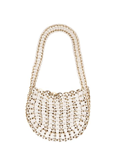 RABANNE Borsa Moon 1969 In Oro/Bianco - RABANNE