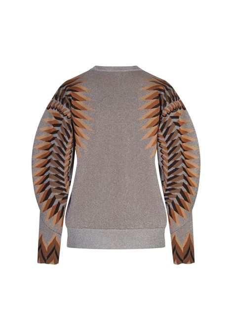 RABANNE Maglione In Lurex Jacquard Argento - RABANNE