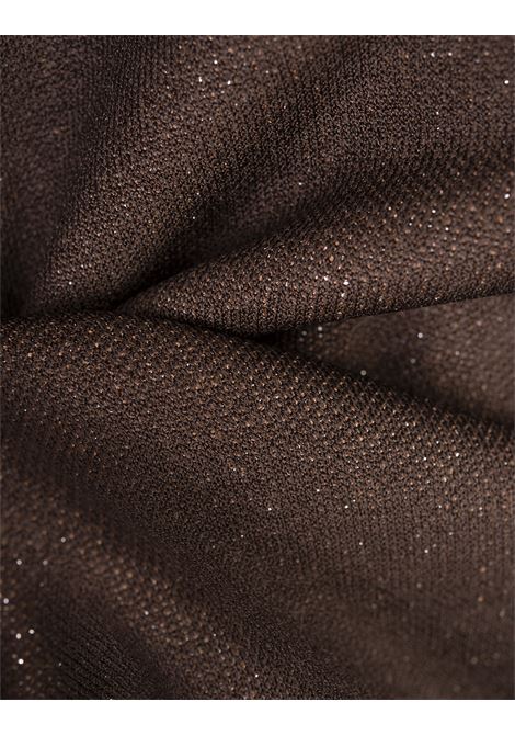 RABANNE Maglione In Lurex Jacquard Marrone - RABANNE