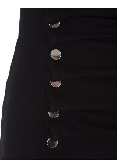 RABANNE Mini Abito Nero Con Drappeggio - RABANNE