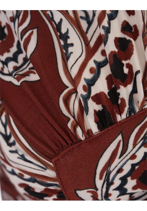 RABANNE Top Crop Rosso Stampato Con Nodo - RABANNE