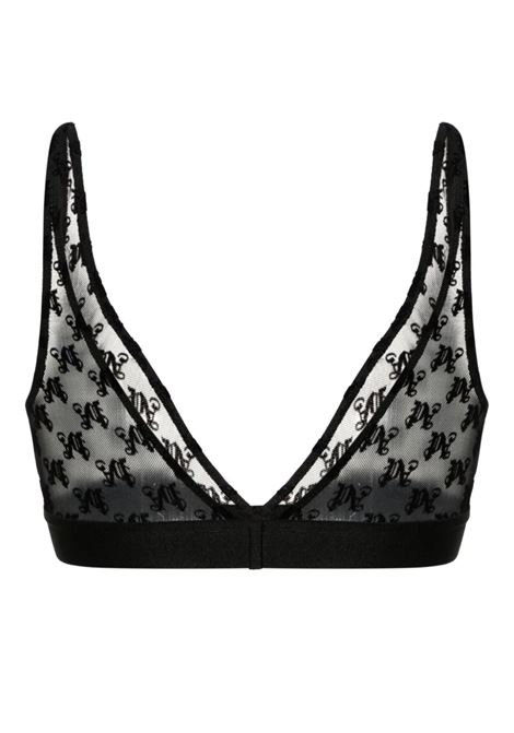 PALM ANGELS Reggiseno Nero Con Monogramma - PALM ANGELS
