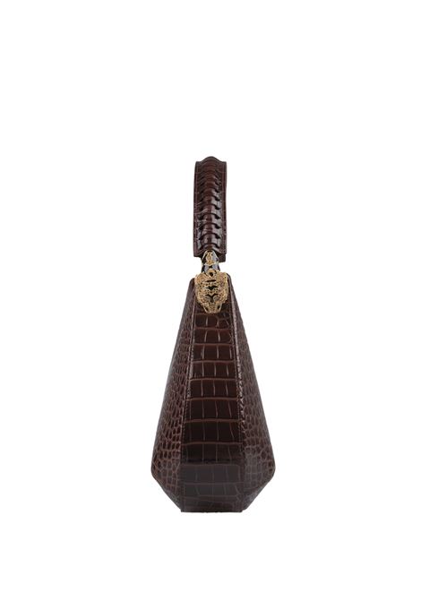 ROBERTO CAVALLI Roar Bag A Spalla In Pelle Marrone - ROBERTO CAVALLI