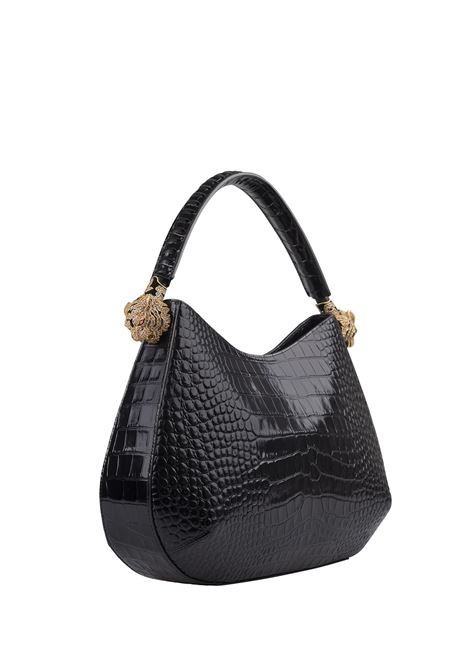 ROBERTO CAVALLI Roar Bag A Spalla In Pelle Nera - ROBERTO CAVALLI