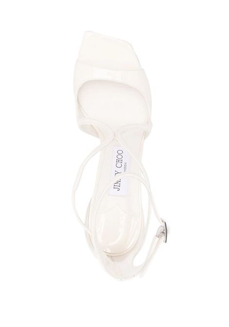 JIMMY CHOO Sandali Azia In Pelle Verniciata Bianco Latte - JIMMY CHOO