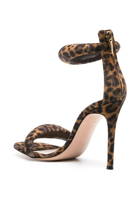 GIANVITO ROSSI Sandali Bijoux In Suede Leopardato - GIANVITO ROSSI