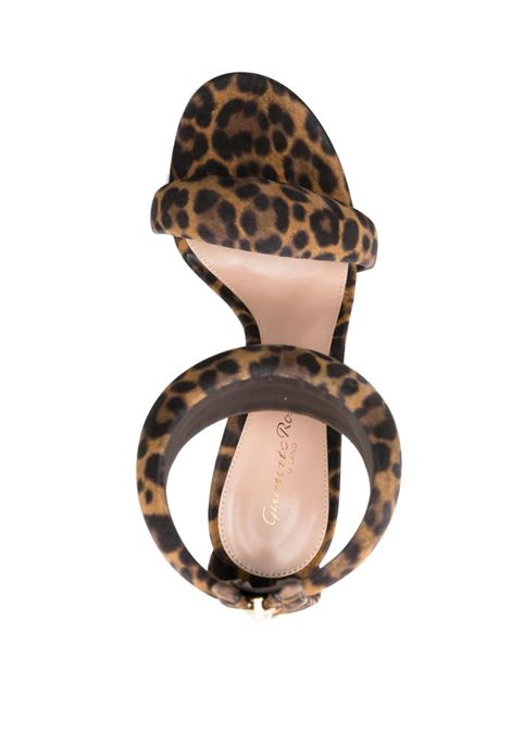 GIANVITO ROSSI Sandali Bijoux In Suede Leopardato - GIANVITO ROSSI