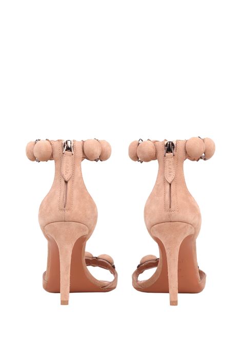 ALAIA Sandali Bombe In Pelle Scamosciata Rosa Cipria - ALAIA