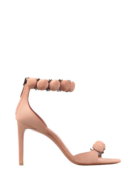 ALAIA Sandali Bombe In Pelle Scamosciata Rosa Cipria - ALAIA